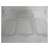 4 Anchor Hocking Snack Trays