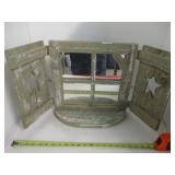 Wood and Mirror Wall Hanging