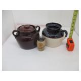 Bean Pots & Shaving Lotion Jar