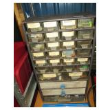 Metal Hardware Parts Organizer w Contents
