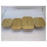 Glass Food Storage Containers - Bamboo Lids