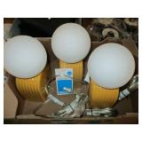 Set of 3 Table Globe Lamps