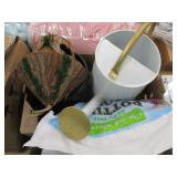 Garden Lot - Water Pail, Bird House and Pot
