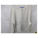 New AVA & VlV 1X Sweater Zip Up