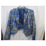 G by Juliana Med Jacket Blue Paisley