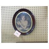 Vintage Girl w Goat Picture