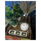 Fake Plants and Pumpkins Home Decor