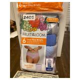 New Fruit of the Loom womenï¿½s 6 pack lowrise brief