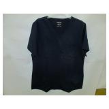 Gentoza Large Scrubs Top Black