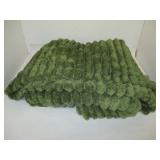 Green Fuzzy Throw Blanket