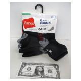 New Hanes Men's Ankle Socks sz 6-12