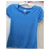Danskin Women's S Top Blue Stripes