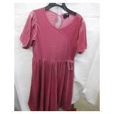 New Lands End Kids 16/16 Mauve Velvet Dress