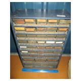 Metal Hardware Parts Organizer w Contents