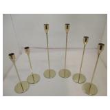 Set Candle Holders Gold x6