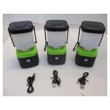 Set of 3 USB charge Camping Lanterns