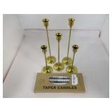 Metal Candle Holders with Metallic Taper Candles