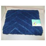 Blue Chevron Accent Rug