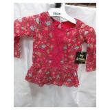 New Kids 12M Shirt Red Floral