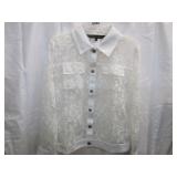 Colleen Lopez Med Jacket Lace White