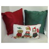 Group of Throw Pillows Christmas Dogs