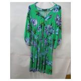 Colleen Lopez Sz L Dress - Green/Purple