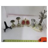 Picture Frame & Candle Holders
