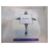 Fuzzy White Throw Blanket