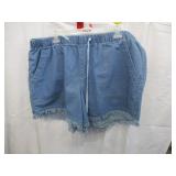 Women's 2XL Shorts Blue Jean Look USA Pockets