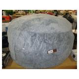 Large Gray Cushion Ottomon