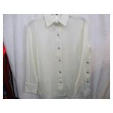 Wynn Layers XS Top White Button-UP