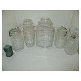 Group Glass Jars & Insulator