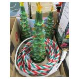 Light Up Christmas Trees & Rope Light Decor