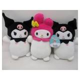 3 Hello Kitty Plushies