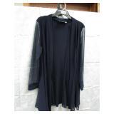 New Nina Leonard Large Shear Mesh Cardigan