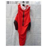 Women's Swimsuit 1 Piece Zip-Front HIgh-hip sz Lg