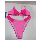 Women's Swimsuit 2 pc Bikini Size Large Pink