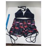 Women's Swimsuit Medium 2 piece boy-short bottoms