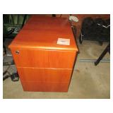 Wood Rolling File Cabinet