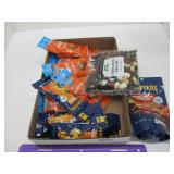 BOX LOT ASSORTED NUT & TRAIL MIX SNACK PACKS