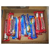 BOX LOT ALMOND JOY/ MOUNDS CHOCOLATE BB:8/25-12/25