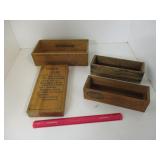 Vintage Wood Boxes and Wood Sign