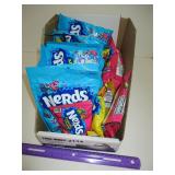 BOX LOT ASSORTED NERDS CLUSTERS BB: 8/25-12/25