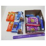 BOX LOT ASSORTED PROTEIN BARS BB: 8/25-12/25