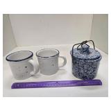Stoneware Mugs & Cheese Crock
