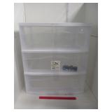 NEW 3 DRAWER PLASTIC DRESSER BY BRIGHTROOM