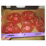 LOT NEW GLASS HEART DECORATIVE OBJECTS