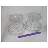 SET 4 NEW ROTATING STORAGE TRAYS - FOOD SAFE