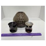 Vase and 2 small wax burners