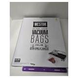 WESTON - food Vacuum Bags - 100 Count - 15' x 18'